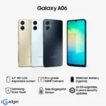 Galaxy A06 ظرفیت 128 گیگابایت و رم 4 گیگ