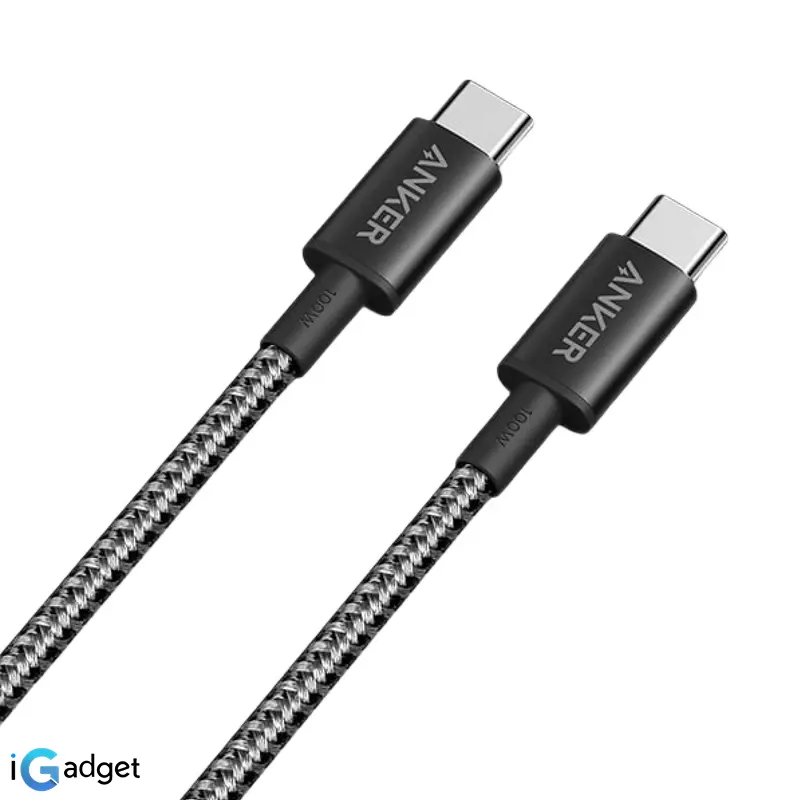 کابل تبدیل USB-C به USB-C انکر مدل Nylon A8753 کابل تبدیل USB-C به USB-C انکر مدل Nylon A8753