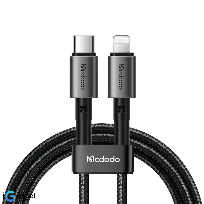 کابل تبدیل لایتنینگ به USB-C مک دودو مدل CA-2850 طول 1.2 متر کابل تبدیل لایتنینگ به USB-C مک دودو مدل CA-2850 طول 1.2 متر