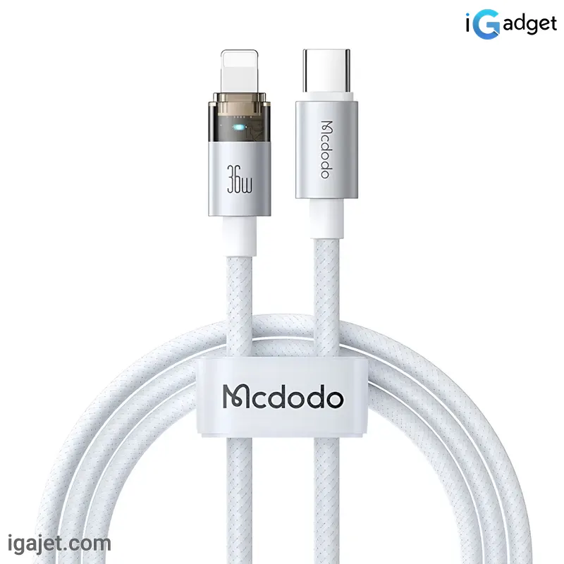 کابل تبدیل USB-C به لایتنینگ مک دودو مدل CA-694 طول 1.2 متر کابل تبدیل USB-C به لایتنینگ مک دودو مدل CA-694 طول 1.2 متر