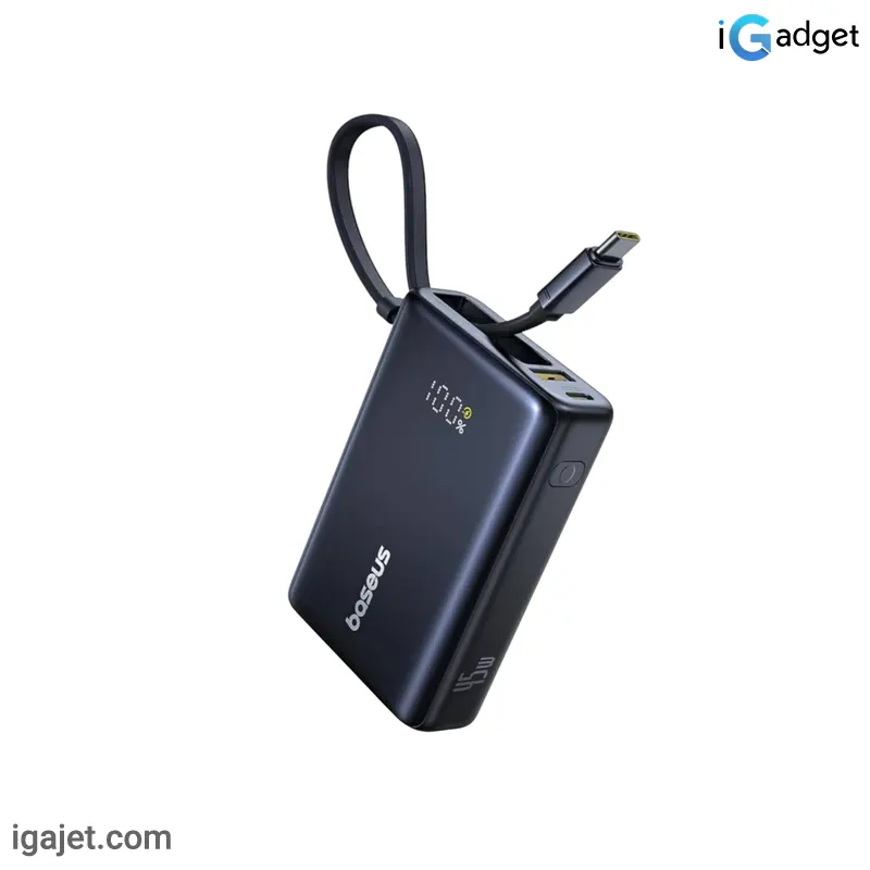 پاوربانک بیسوس مدل PicoGo 45W ظرفیت 10000 میلی آمپر ساعت پاوربانک 45 وات بیسوس مدل PicoGo ظرفیت 10000 میلی آمپر ساعت